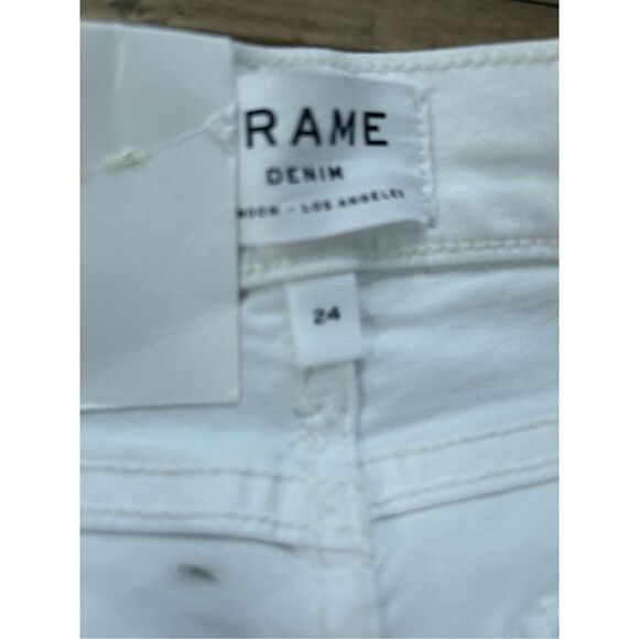 Frame Denim Le High Skinny Jeans Women’s White Size 24 - Picture 5 of 9